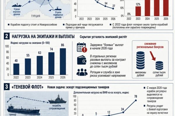 Усталость российского флота: накопившиеся проблемы угрожают боеспособности ВМФ РФ