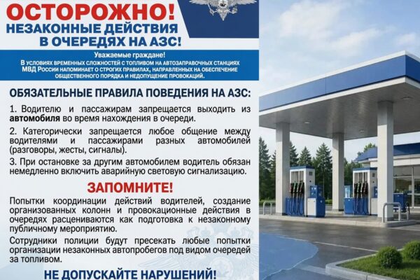 На АЗС вводятся новые правила против митинга после пресечения провокаций в нескольких регионах