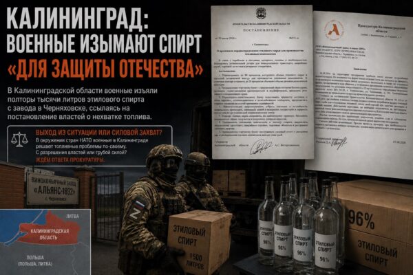 Что происходит в калининградском анклаве: военные изымают спирт «для защиты Отечества»