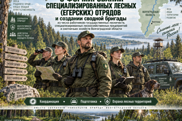 В Волгоградской области хотят создать сводную егерскую бригаду с возможным направлением в новые регионы